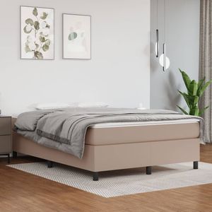 vidaXL Boxspringframe kunstleer cappuccino 140x190 cm