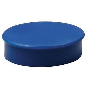 Nobo magneten diameter van 20 mm, blauw, blister van 8 stuks