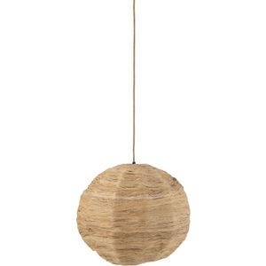 J-Line hanglamp Bol Bananenbladeren - jute - naturel - large