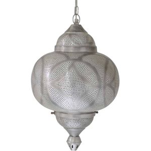 Oosterse Hanglamp Zilver Ivana Ø 33 x 49cm