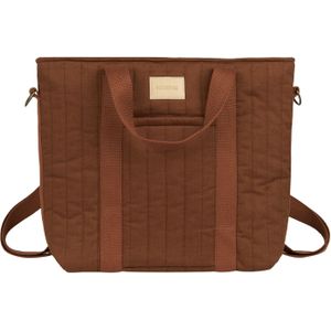 Nobodinoz Hyde Park waterdichte luiertas/rugzak 32x32x14cm - Brick brown