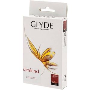 Condooms Glyde Slimfit Red 17 cm (10 uds)