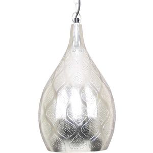 Oosterse Hanglamp Wiam Zilver Ø 23 x 43cm