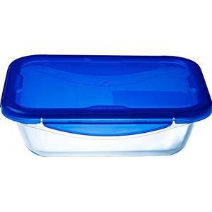 Pyrex Cook & Go Rechth. Schaal + Deksel 0.8L