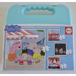 Set van 4 Puzzels Peppa Pig Cosy corner 16 x 16 cm