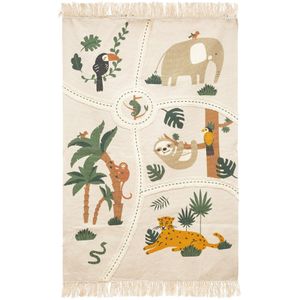 Atmosphera Kids Jungle tapijt / vloerkleed - 100 x 150 cm - Katoen