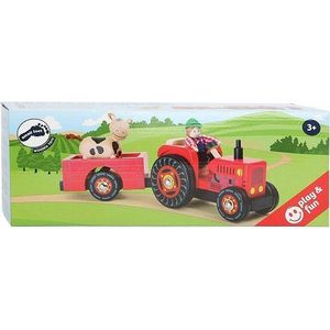 Small Foot Tractor Met Trailer Hout 4-delig