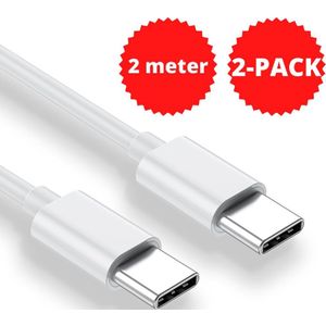 DutchOne USB C kabel 2 Meter 85W 4A - USB C naar USB C - Geschikt voor Apple iPhone 15, Macbook, iPa