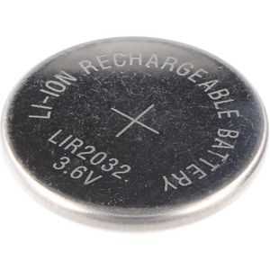 LIR2032 Li-ionbatterij 3.6V batterij LIR 2032, 3,2 x 20 mm