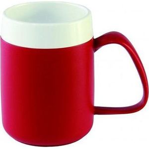 Isolerende beker met ergonomisch handvat 320 ml - rood