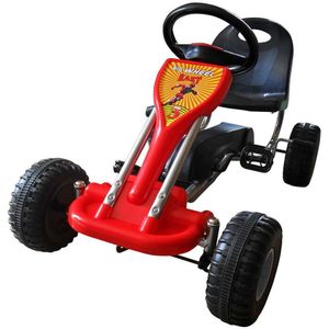 vidaXL Skelter met pedalen rood