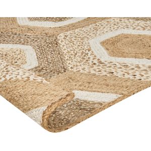 BASOREN - Laagpolig vloerkleed - Beige - 160 x 230 cm - Jute