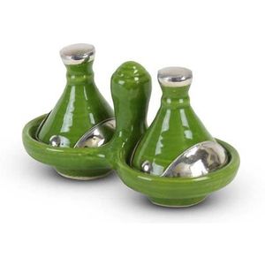 Tajine mini Groen met Metaal 2-delig