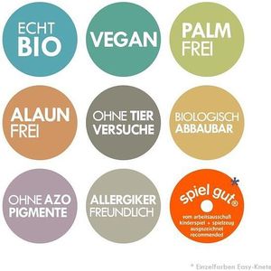 Neogrün Easy Putty Vegan – Organische Klei Set voor Kinderen in Oranje en Violet, Milieuvriendelijk en Veilig Speelgoed