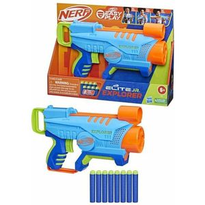 NERF Elite Junior Explorer Blaster - Eenvoudig te bedienen, geschikt voor kinderen vanaf 6 jaar - Inclusief 8 darts