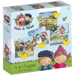 Fien & Teun - 4-in-1 Puzzel Set (4-16 stukjes, seizoensthema)