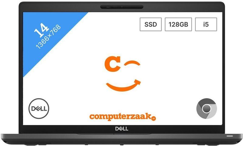 DELL Latitude 5400 Chromebook Intel® Core™ i5 i5-8265U 35,6 cm (14") HD 8 GB DDR4-SDRAM 128 GB SSD Wi-Fi 5 (802.11ac) ChromeOS Grijs