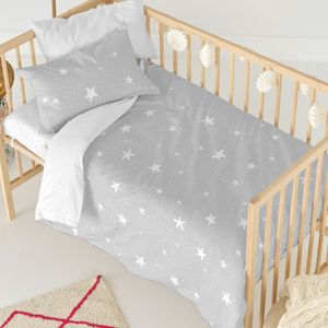 Happy Friday Duvet cover set 2 pieces Little star grey 100x135 cm (Cot) Grey