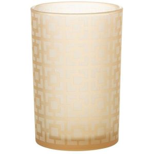 J-Line windlicht Vierkanten - glas - beige - large