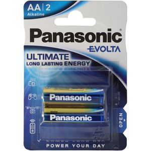 Panasonic Evolta Mignon LR6 AA Mignon dubbele blisterkaart