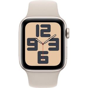 Apple Watch SE 2023 40mm Goud (Beige Siliconenband S/M)