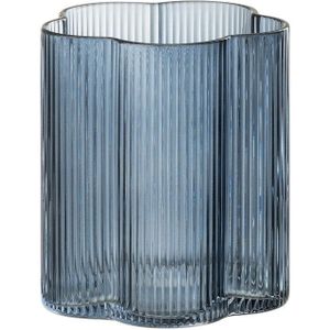 J-Line drinkglas Fiore - glas - donkerblauw - 12 stuks