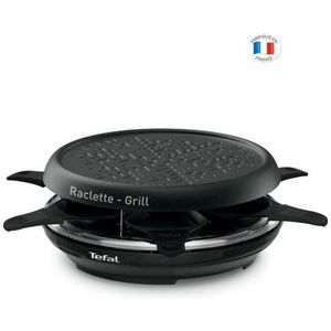 Tefal RE12A810 Neo Deco Raclette 2en1, Raclette Device + Grill 6 People, Non -Stick, zonder PBA, gemaakt in Frankrijk