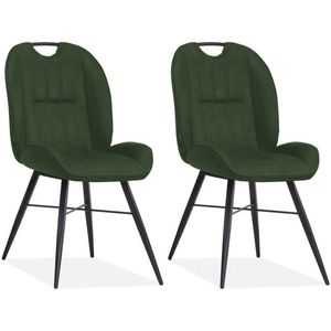 MX Sofa Eetkamerstoel Shelton - Moss (set van 2 stoelen)