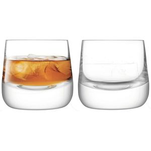 L.S.A. - Bar Culture Whisky Glas 220 ml Set van 2 Stuks - Transparant / Glas