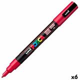 Markeerstift POSCA PC-3M Donkerrood (6 Stuks)