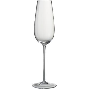J-Line drinkglas Champagne Tia - glas - 6 stuks