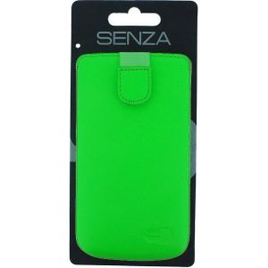 Senza Leather Slide Case Neon Green Size XXL
