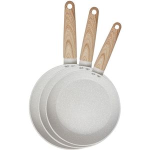 Pannenset San Ignacio Crème Ø 18 x 4 cm Ø 22 x 5 cm Ø 26 x 5 cm 3 Onderdelen