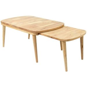 Furniteam massief houten uitschuifbare salontafel