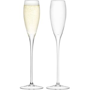 L.S.A. - Wine Champagneglas 160 ml Set van 2 Stuks - Transparant / Glas