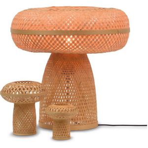 GOOD&MOJO Tafellamp Palawan - Bamboe - Set - Bruin