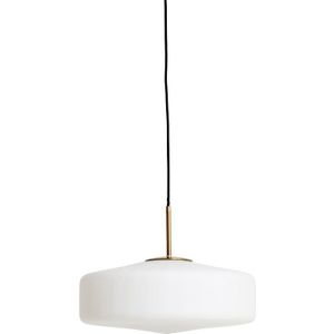 vtwonen Hanglamp Ø30x17 cm PLEAT glas mat wit+goud