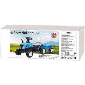 Jamara Accuvoertuig Tractor New Holland met Trailer Blauw 6V