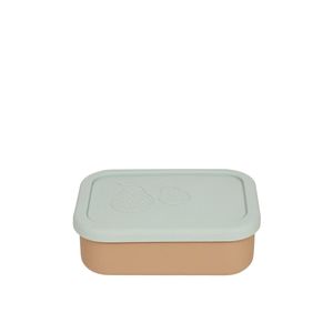 OYOY Yummy Brooddoos/Lunch box met indeling S - Green/Camel
