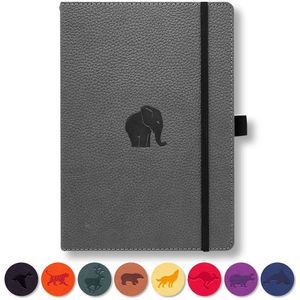 Dingbats* Wildlife A4 Notitieboek - Grey Elephant Lijntjes - A4+ / Gelinieerd / Grey Elephant