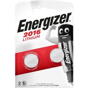 Lithium Knoopcel Batterij CR2016 3 V 2-Blister Energizer