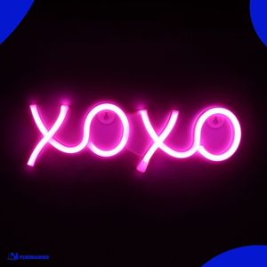 Neon Lamp - XOXO Roze - Incl. 3 Batterijen