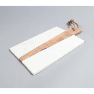 Hand Cut Marble & Acacia Wood Cheese Board