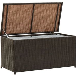 VidaXL Tuinbox 100x50x50 cm Poly Rattan Bruin