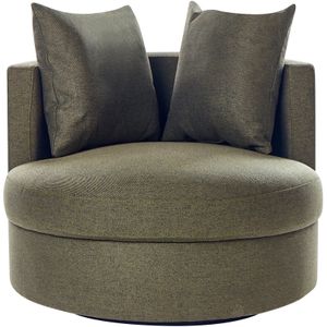 Beliani DALBY - Fauteuil - Groen - Stof