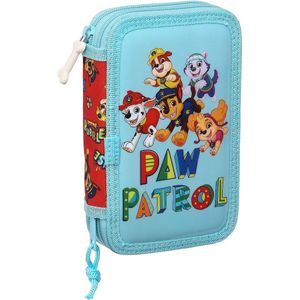 Schooletui met Accessoires The Paw Patrol Funday Rood Licht Blauw (12.5 x 19.5 x 4 cm) (28 pcs)