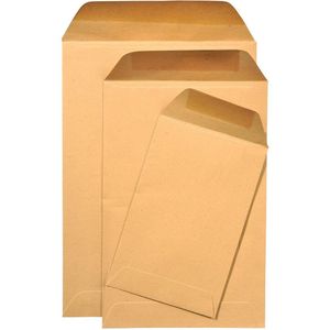 Gallery loonzakjes ft 114 x 162 mm, gegomd, bruine kraft, doos van 1000 stuks