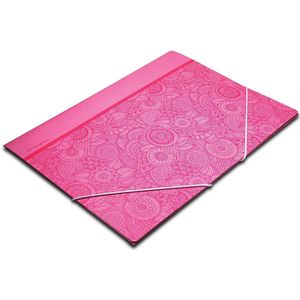 Pergamy Mandala elastomap met kleppen, ft A4, roze 25 stuks