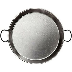 Vaello La Valenciana Paella-pan, Gepolijst Staal, Zilverkleurig, 32 cm en onderhouden