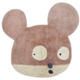 Woolable - Edgar Plans Kids - Wollen Vloerkleed - Miss Mighty Mouse - 120 x 120 cm